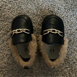 Baby fur loafers